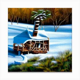 Rancho Buzarro En La Nieve Canvas Print