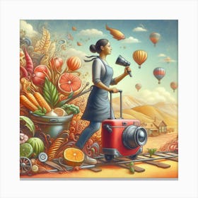 A Food Content Creator’s Journey to Discover Unique Flavors Around the World Canvas Print