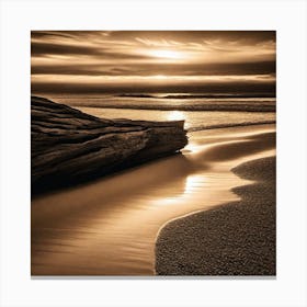 Sunset On The Beach 845 Canvas Print