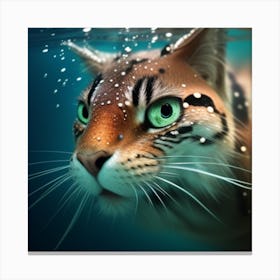 Tiger Underwater Canvas Print