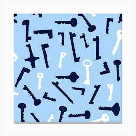 Keys On A Blue Background Toile