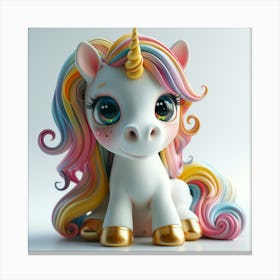 Unicorn Figurine 40 Canvas Print