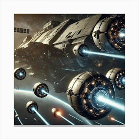 Eclipse Class Dreadnought Zero Gravity Combat Pods Converted Canvas Print