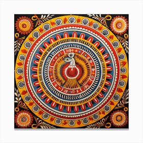 Indian Painting, Indian Art, Indian Paintings, Indian Paintings, Indian Paintings, Madhubani Painting Indian Traditional Style Canvas Print