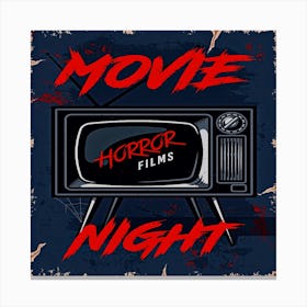 cinema set of posters, Movie Horror Films Night Canvas Print