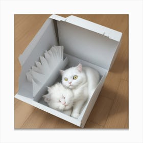 Two Cats In A Box Canvas Print