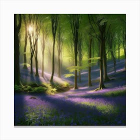 Bluebell Forest 3 Canvas Print