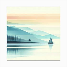 Sailboat In The Water Canvas Print