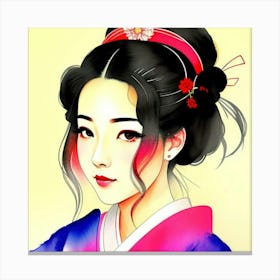 A Dance with Heritage: The Art of the Japanese Geisha Canvas Print