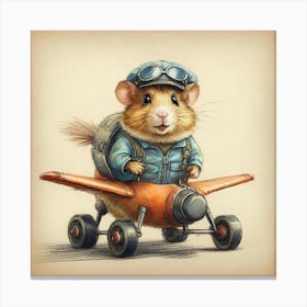 Rat In A Plane Canvas Print