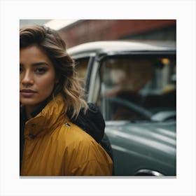 Woman In A Yellow Jacket Canvas Print