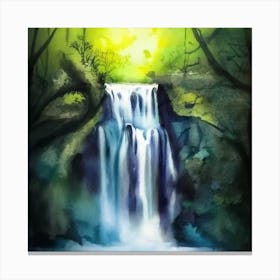 Waterfall Painting Canvas Print