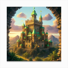 The castle in seicle 15 15 Canvas Print