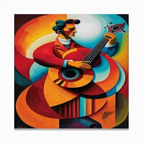 Guitar Player Canvas Print