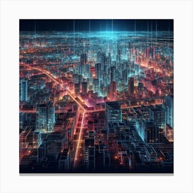 Futuristic Cityscape 21 Canvas Print