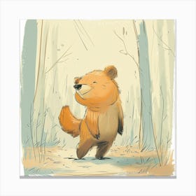 Bear In The Woods Canvas Print