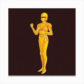 Golden Robot Canvas Print