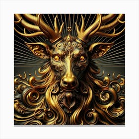 Golden Deer 5 Canvas Print