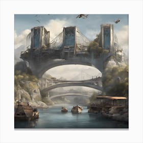 Bridge In The Sky Canvas Print