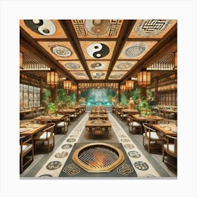 Sovereign Flame Taoist Han Interior Canvas Print