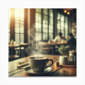 Coffee In A Cafe Kitchen Restaurant  Canvas Print