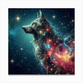 Wolf In Space 1 Canvas Print