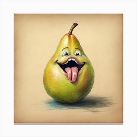 Funny Pear 2 Canvas Print