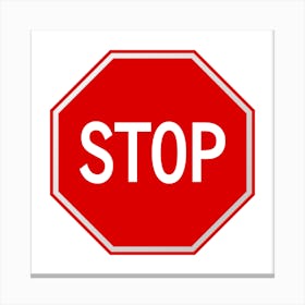Stop Sign.A fine artistic print that decorates the place.48 Canvas Print