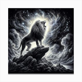 Lion Of The Night 2 Canvas Print