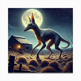 Wolf In The Night 1 Canvas Print