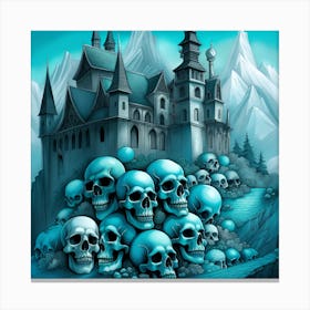 Skulls In The Castle 1 Canvas Print