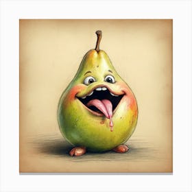 Pear Illustration Canvas Print