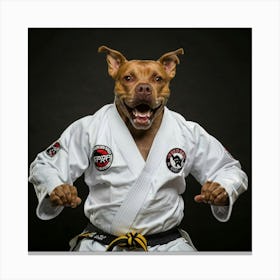 Karate Dog 1 Canvas Print