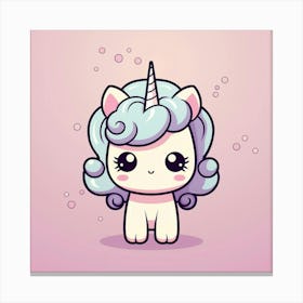 Kawaii Unicorn 4 Canvas Print