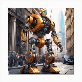 Robot City 7 Canvas Print