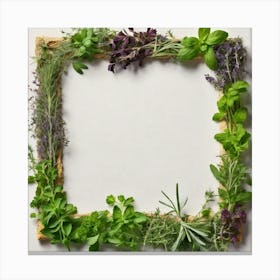 Frame Of Herbs 2 Canvas Print