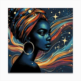 Luminithra Celestial Portrait Canvas Print