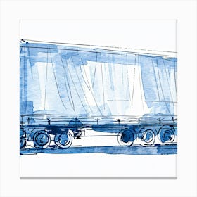 Blue Truck Canvas Print