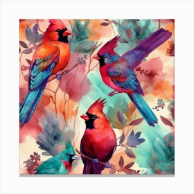 Cardinal Birds Canvas Print