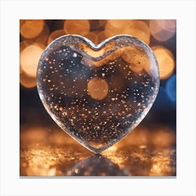 Glass Love Heart 4 Canvas Print