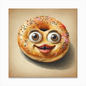 Donut Face Canvas Print