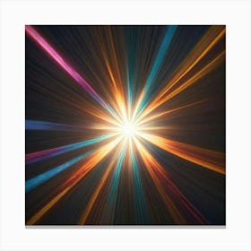 Abstract Light Burst 7 Canvas Print