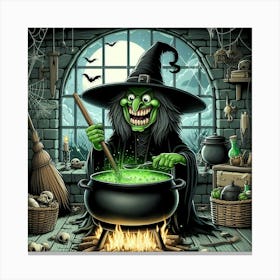 Green Witch 1 Canvas Print