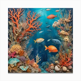 Coral Reef Painting 2 Canvas Print