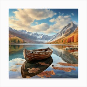 Boat On The Lake 15 Canvas Print