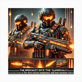 Flameguard Battalion Specialty Fire Armor Canvas Print