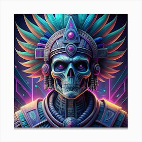 Aztec Skull Canvas Print