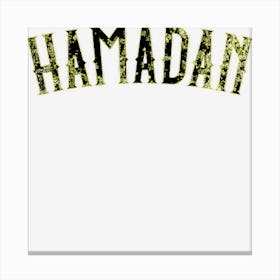 Hamadan Iran Vintage Black Text Apparel Canvas Print