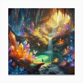 Crystal Cave paintings art print 2 Canvas Print