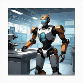 Sleek Humanoid Robot Canvas Print